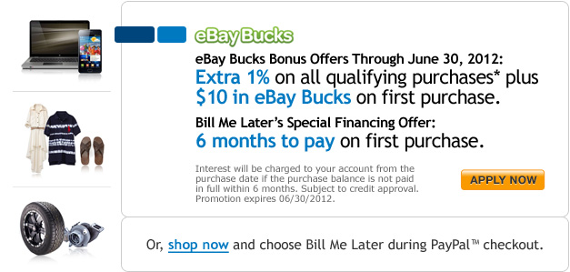 Ebay Bill Me Later Program